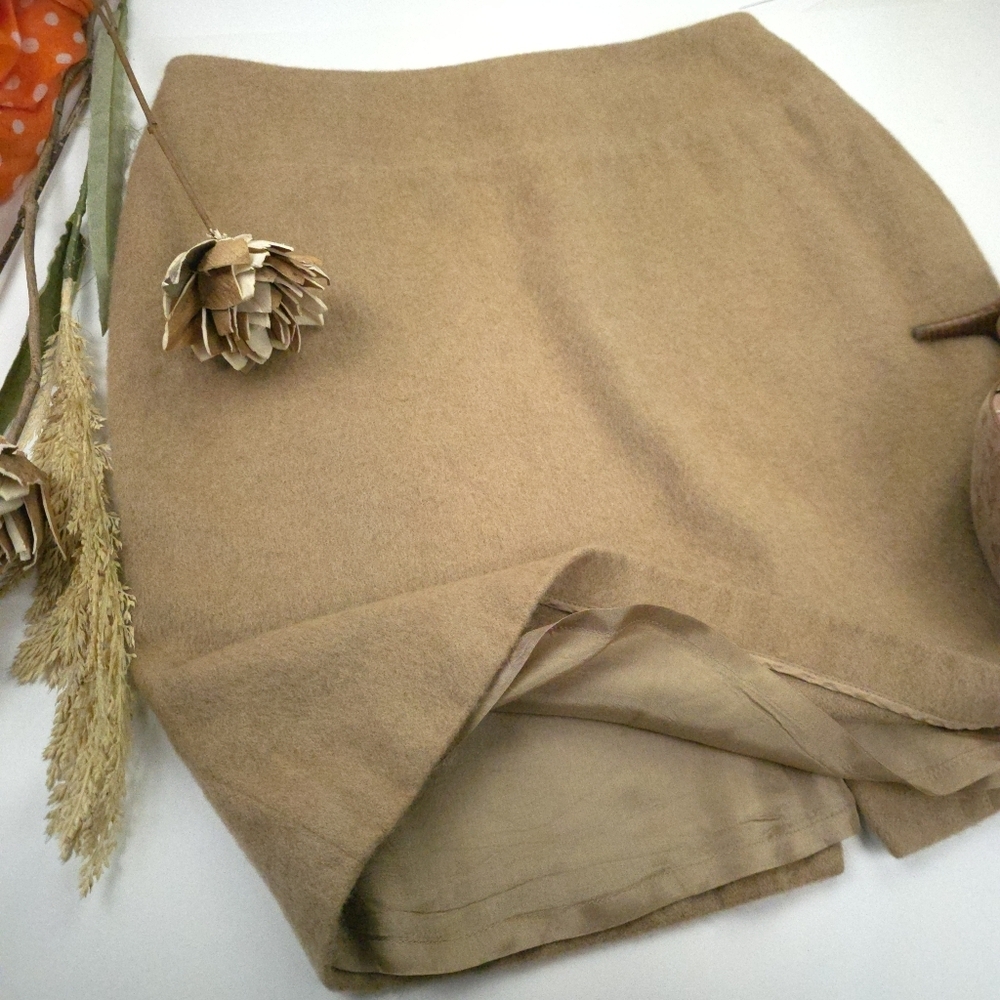 Talbots Camel Hair Elegant Tan Women's Skirt Sz 12 - Picture 9 of 11